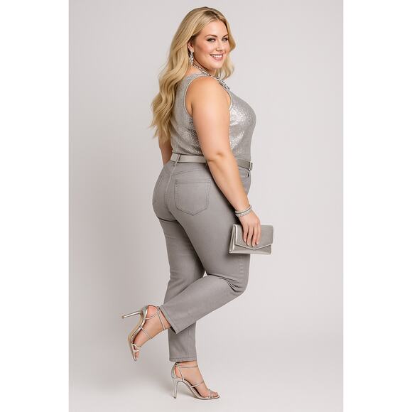 Old Navy Rockstar Dark Gray Sparkle Skinny Jeans Women’s Size 18 Stretch Denim - Picture 3 of 8